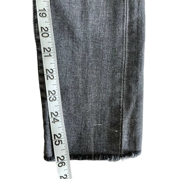 Levis Wedgie Skinny Jeans High Rise 24 Raw Hem Stretch Button Fly Black Gray $98 - Picture 11 of 12